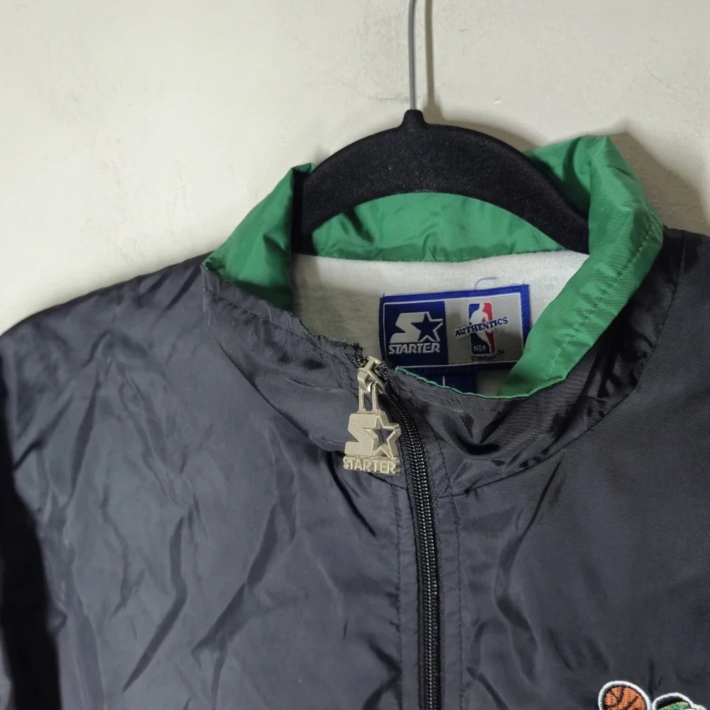 Vintage Starter Youth Size L Boston Celtic's Zip Up Windbreaker Jacket
